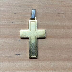 Stainless Steel Gold Plated Cross